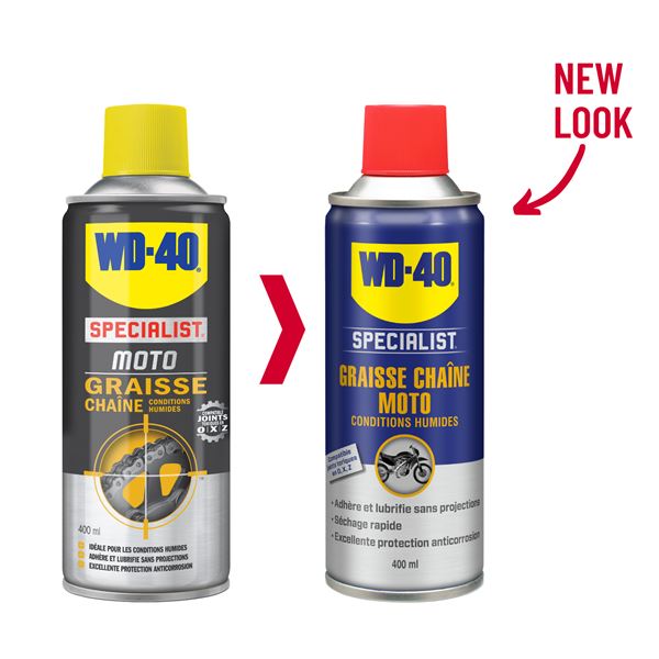 Graisse Chaîne Conditions Humides WD-40 Specialist Moto 400 ml