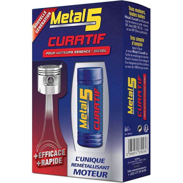 Remétallisant moteur curatif Essence/Diesel Métal 5 80 ml