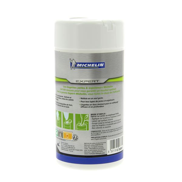 Boîte 40 lingettes jantes et enjoliveurs MICHELIN Expert