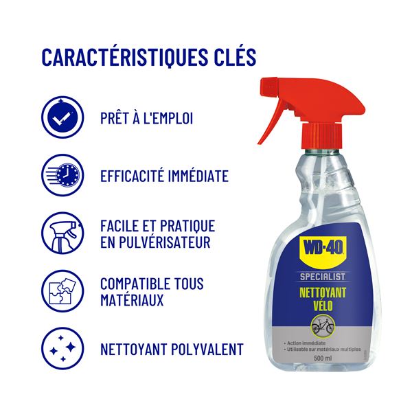 Nettoyant rapide vélo WD40 500ml