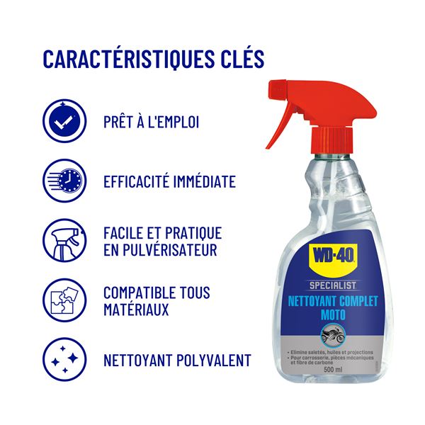Nettoyant Complet WD-40 Specialist Moto 500 ml