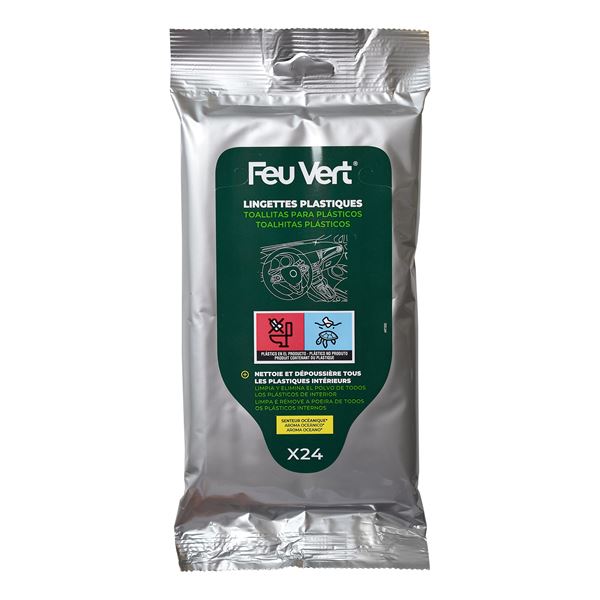 24 lingettes plastiques FEU VERT