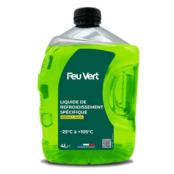 Liquide de refroidissement pour Renault / Dacia -25°C 4L Feu Vert