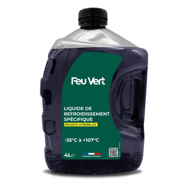Liquide de refroidissement pour Peugeot / Citroën -35°C 4L Feu Vert