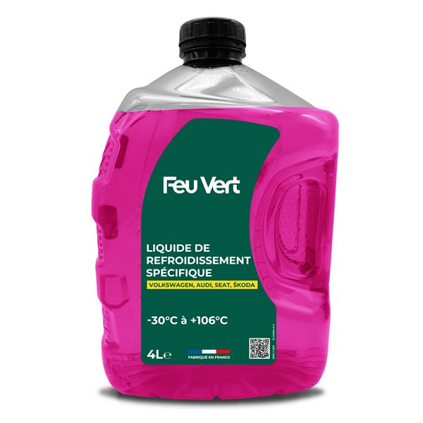 Liquide de refroidissement pour Volkswagen / Audi / Seat / Skoda -30°C 4L Feu Vert