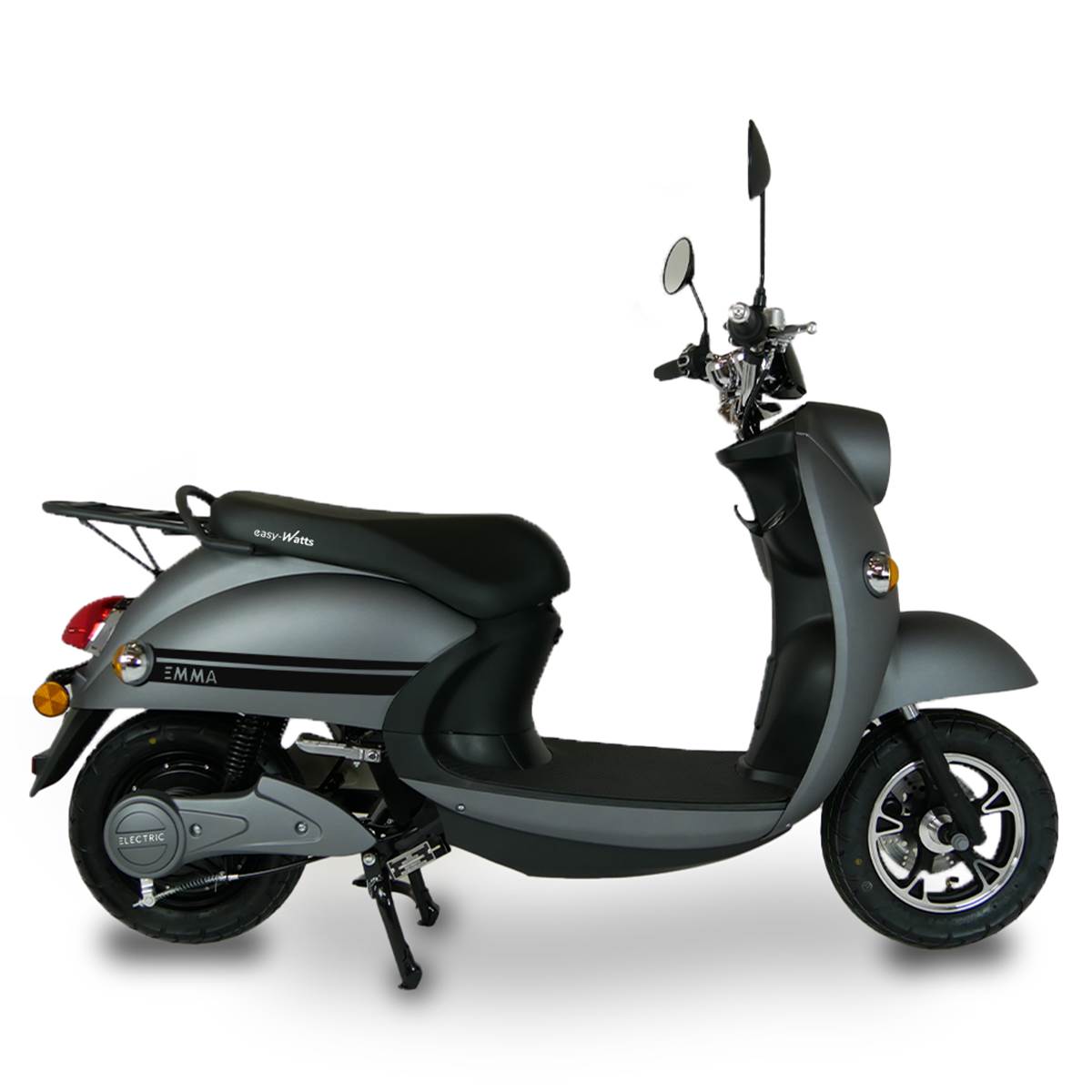 Scooter Electrique 50 Emma Vibes Gris Kit Déco Noir Easy-watts