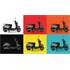 Scooter Electrique 50 EMMA VIBES Gris kit déco Jaune EASY-WATTS