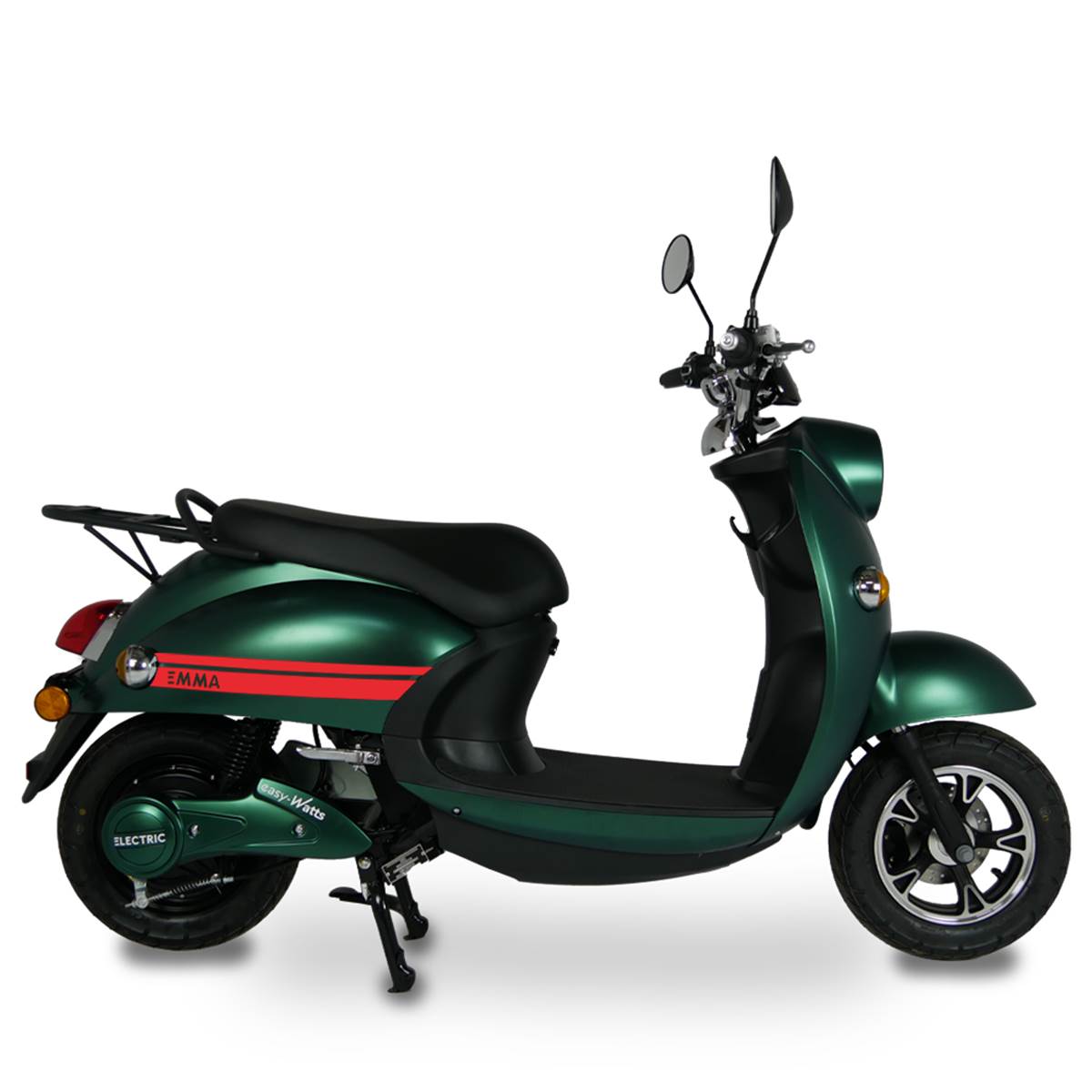 Scooter Electrique 50 Emma Vibes Vert Kit Déco Rouge Easy-watts