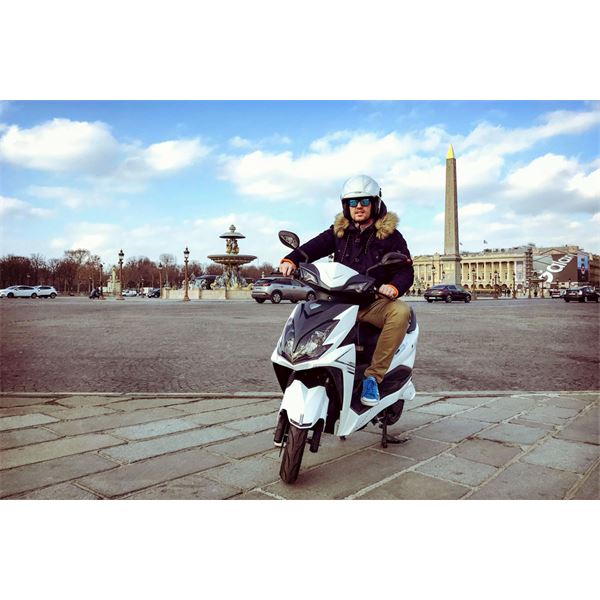 Scooter Electrique 50 E-OPAI Une batterie Blanc EASY-WATTS