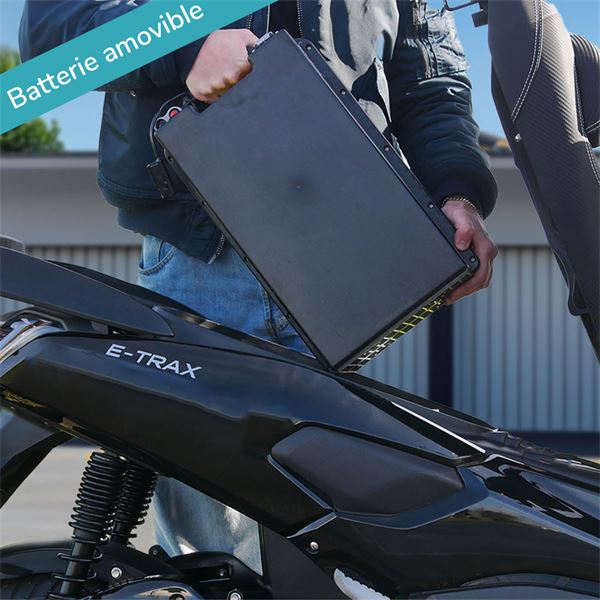 Scooter Electrique 125 E-TRAX EVOLUTION AIR Noir brillant EASY-WATTS