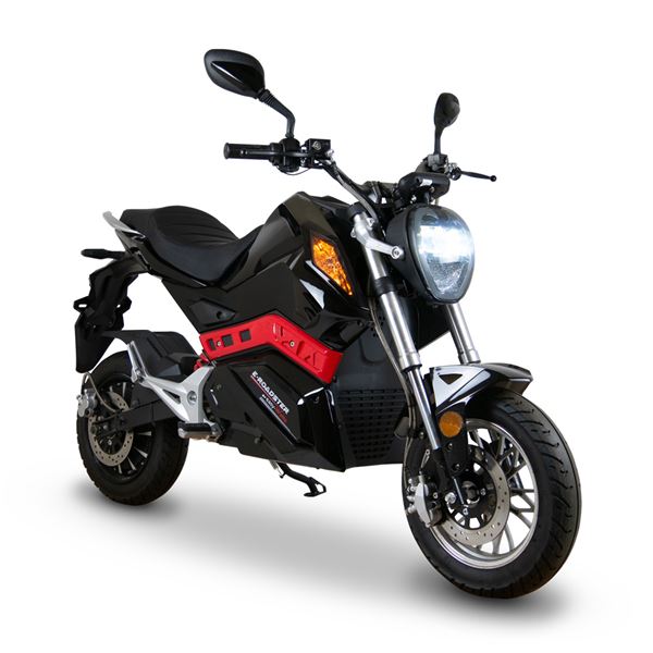 Moto Electrique 125 E-ROADSTER MAX Noir brillant et rouge EASY-WATTS
