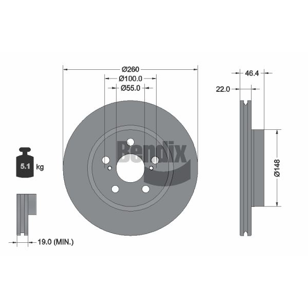DISQUE DE FREIN VL BDS2333