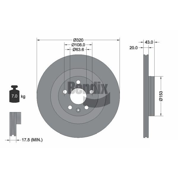 BDS2203 DISQUE DE FREIN VL