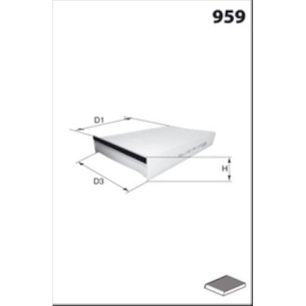 EKR7290 FILTRE D HABITACLE VL