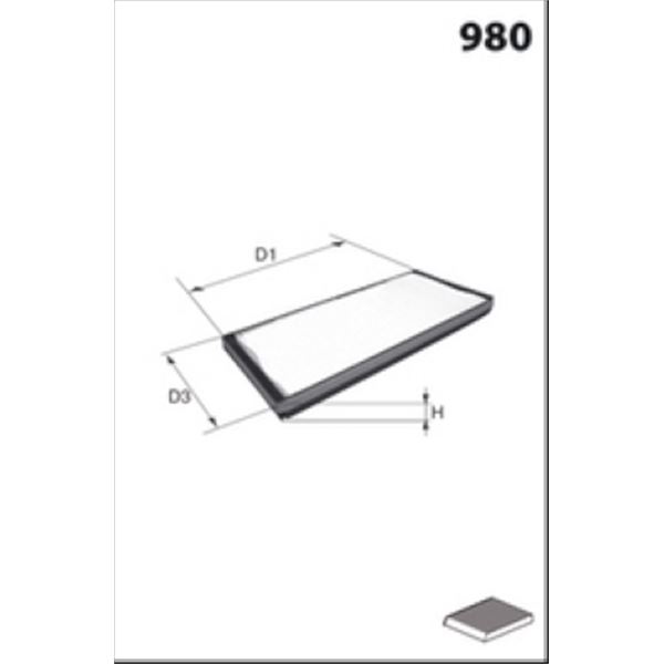 EKR7151 FILTRE D HABITACLE VL
