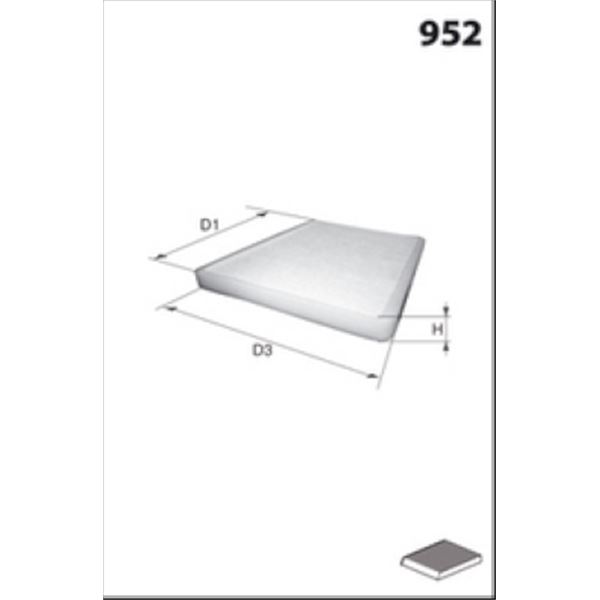 EKR7000 FILTRE D HABITACLE VL