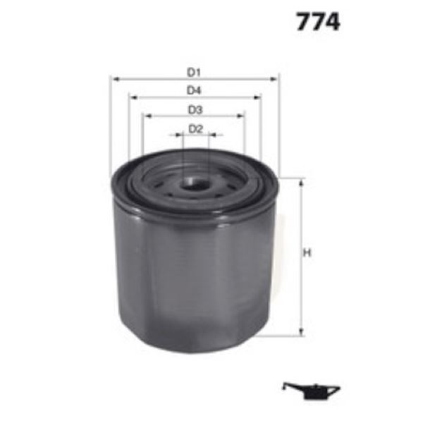 ELH4406 FILTRE A HUILE VL
