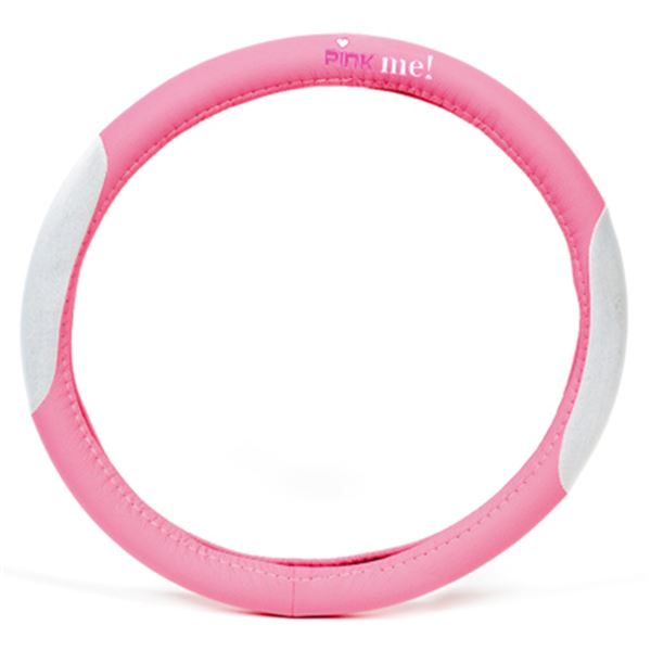 Couvre volant rose avec logo Pink Me