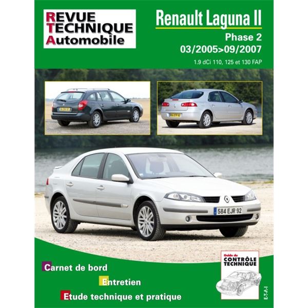 Revue pour Renault Laguna II de 03/05 à 09/07 pour 1,9 DCI
