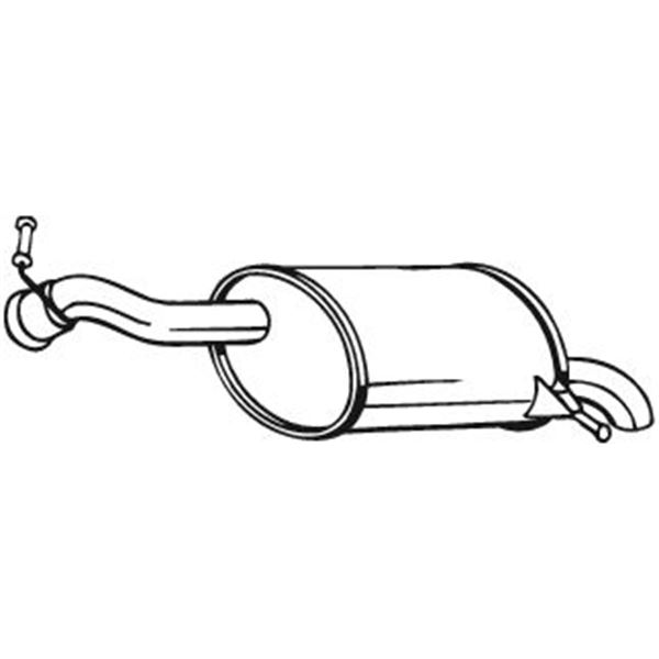 1 silencieux d'échappement arrière Bosal 190025
