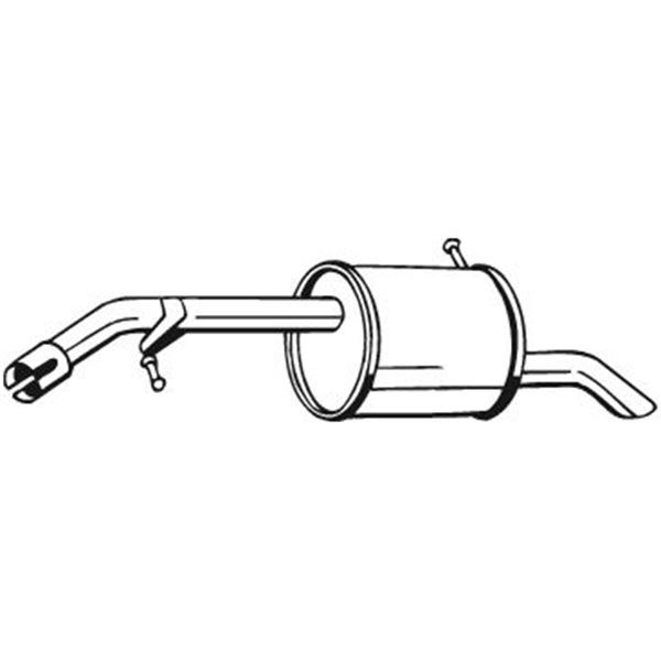 1 silencieux d'échappement arrière Bosal 190039
