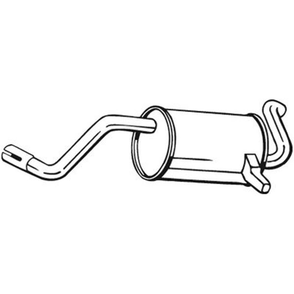 1 silencieux d'échappement arrière Bosal 200045