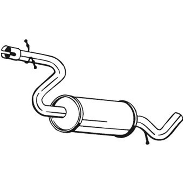 1 silencieux d'échappement intermédiaire Bosal 233609