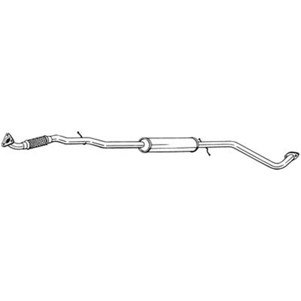 1 silencieux d'échappement intermédiaire Bosal 292005