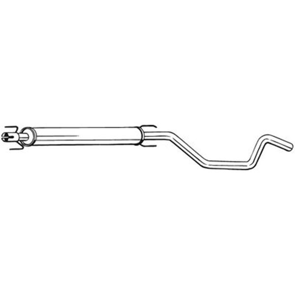 1 silencieux d'échappement intermédiaire Bosal 285121