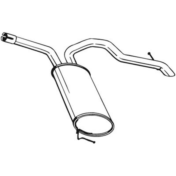 1 silencieux d'échappement arrière Bosal 281619