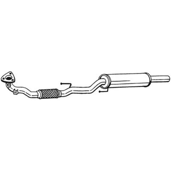 1 silencieux d'échappement avant Bosal 281483