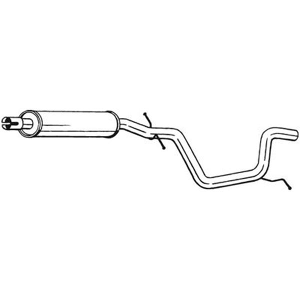 1 silencieux d'échappement intermédiaire Bosal 281457