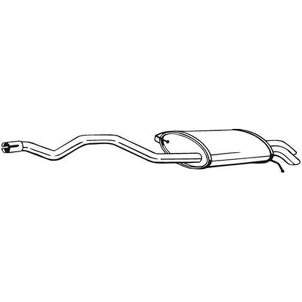 1 silencieux d'échappement arrière Bosal 286477