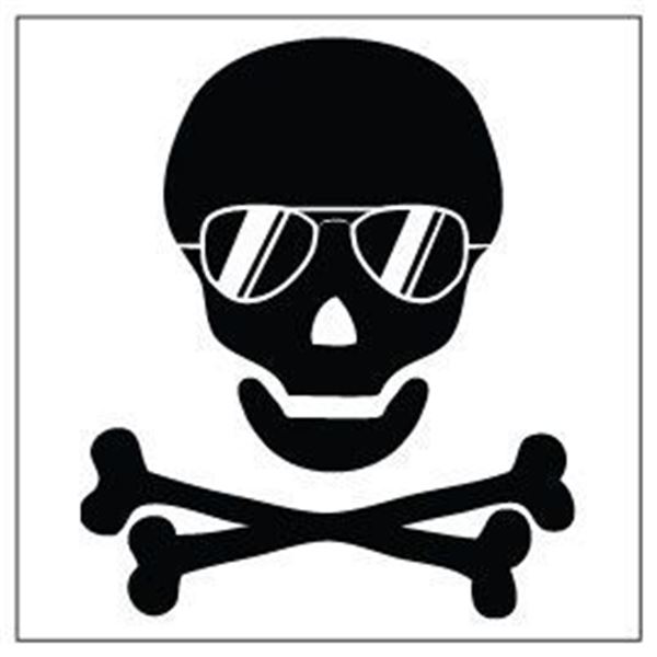 Adhésif Cadox Zoe Boy Friends Tête de Mort Lunette Noir