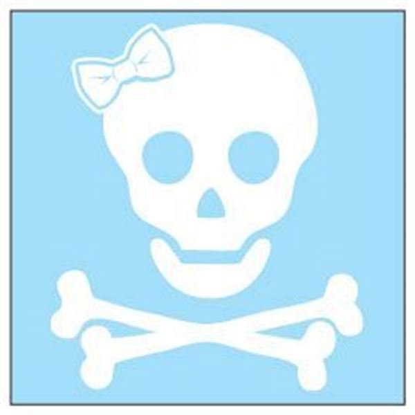 Adhésif Cadox Zoe Boy Friends Tête de Mort Woman blanc