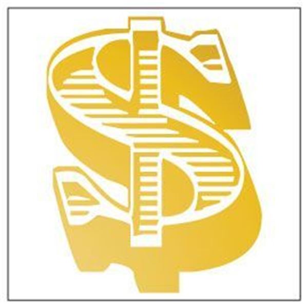 Adhésif Cadox Zoe Bling Bling Dollar doré