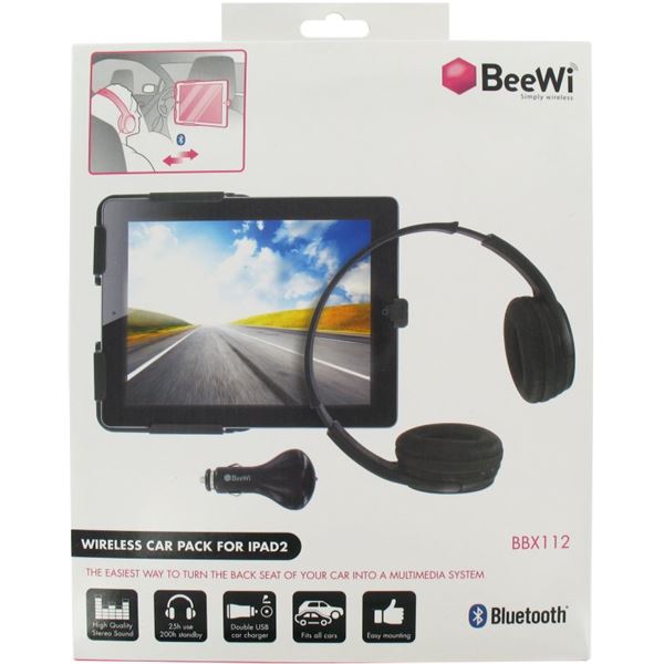 Fixation de voiture Beewi pour iPad 2 + casque sans fils