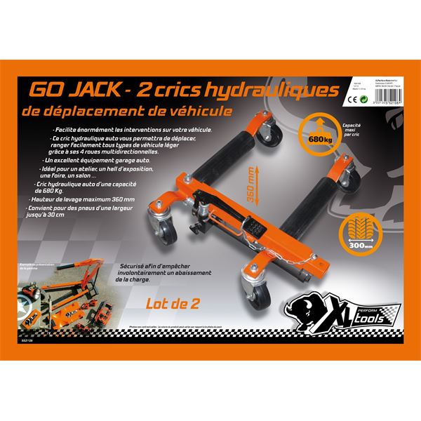 2 crics hydrauliques de déplacement de véhicule XL Perform Tools