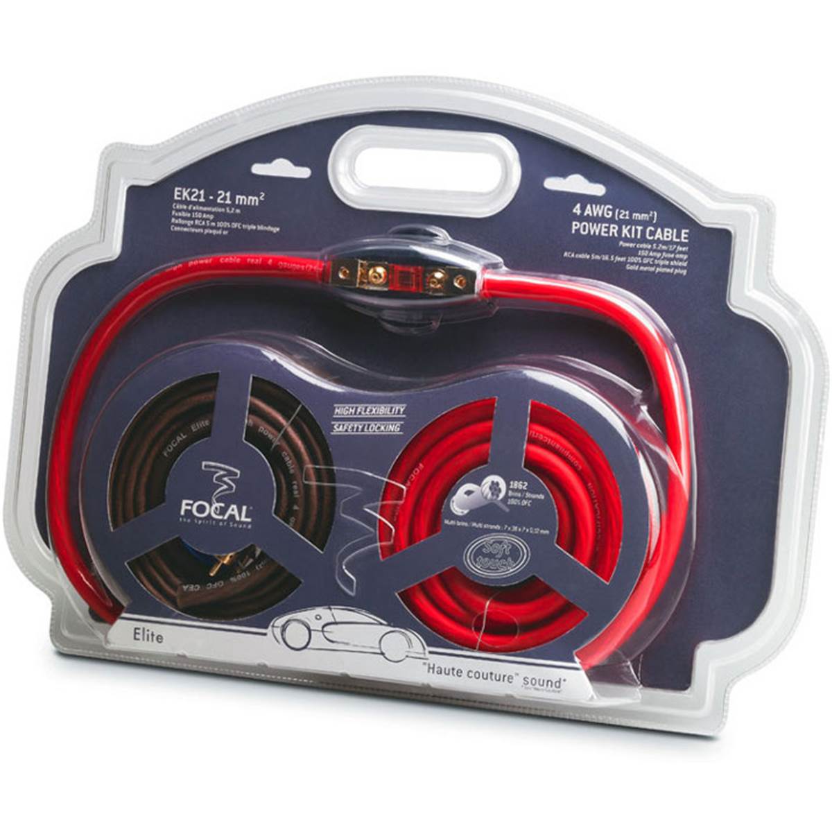 Kit D'alimentation Amplificateur 21 Mm² Focal Elite Ek 21