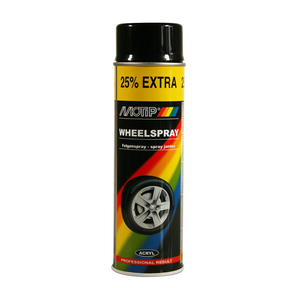 Peinture Aérosol Pour Jantes Noir Mat 04019 Motip 500ml