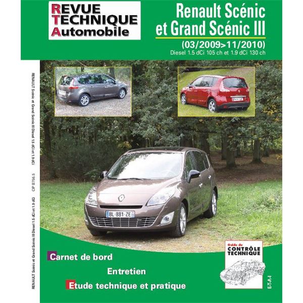 Pour Renault Scenic III 1.5 DCI (85/105/110) 8V et 1.9 DCI 130 8V de 03/2009 à 11/2010