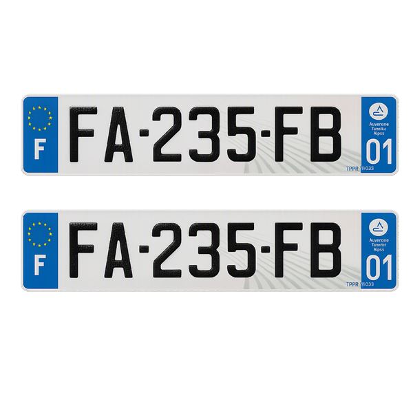 Jeu de 2 plaques d'immatriculation Morea x1