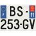 Plaque immatriculation alu Confort 275 x 200 mm département 11
