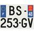 Plaque immatriculation alu Confort 275 x 200 mm département 48