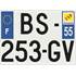 Plaque immatriculation alu Confort 275 x 200 mm département 55