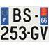 Plaque immatriculation alu Confort 275 x 200 mm département 66