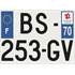 Plaque immatriculation alu Confort 275 x 200 mm département 70