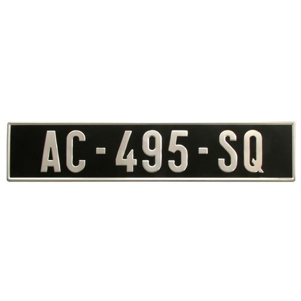 Plaque immatriculation de collection alu 520 x 110 mm