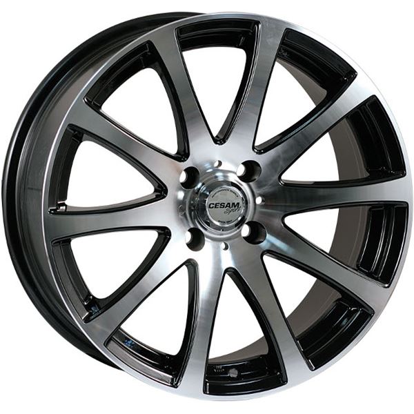 Jante aluminium Cesam 15 pouces Black Poli Brillant