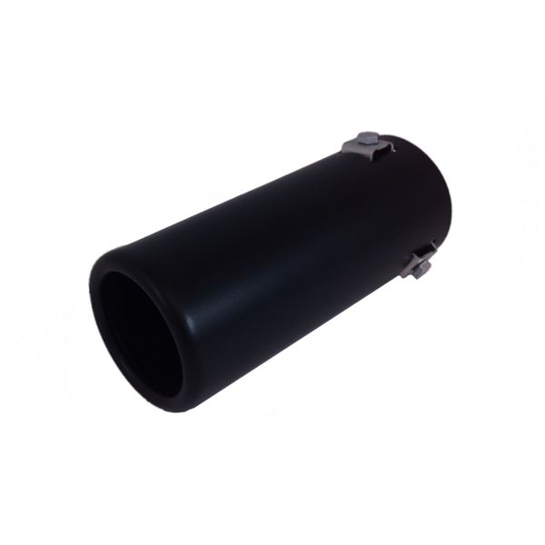 Embout d'échappement noir rond Epoxy 76mm